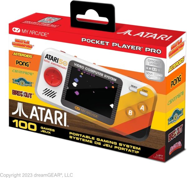 My Arcade DGUNL-7015 Atari Pocket Player Pro Handheld Portable Gaming System 100 Games