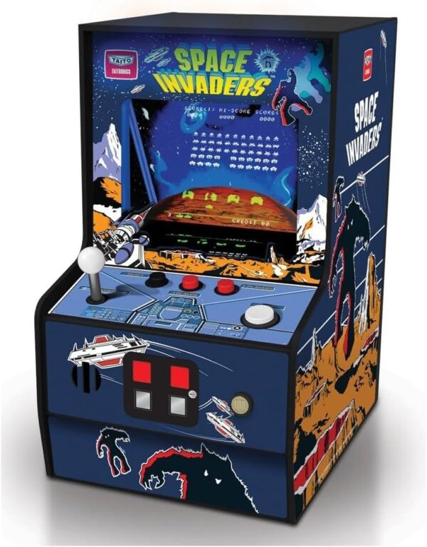 My Arcade Space Invaders Mini Arcade Machine - Micro Player Table Top Arcade Machine, Portable Handheld Game, Retro Gaming Console, Mini Retro Games Machines for Kids & Adults