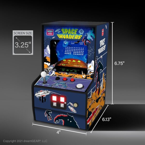 My Arcade Space Invaders Mini Arcade Machine - Micro Player Table Top Arcade Machine, Portable Handheld Game, Retro Gaming Console, Mini Retro Games Machines for Kids & Adults - Image 8