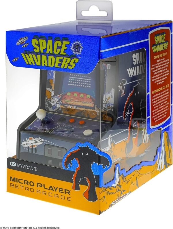 My Arcade Space Invaders Mini Arcade Machine - Micro Player Table Top Arcade Machine, Portable Handheld Game, Retro Gaming Console, Mini Retro Games Machines for Kids & Adults - Image 9