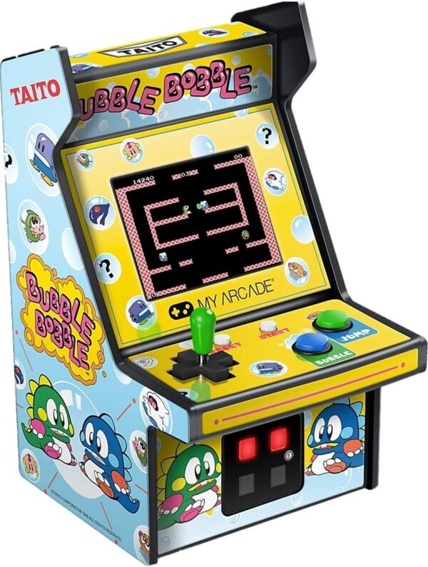 My Arcade Bubble Bobble Mini Arcade Machine - Micro Player Table Top Arcade Machine, Portable Handheld Game, Retro Gaming Console, Mini Retro Games Machines for Kids & Adults