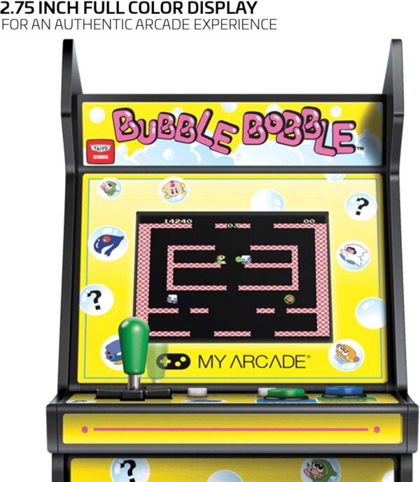 My Arcade Bubble Bobble Mini Arcade Machine - Micro Player Table Top Arcade Machine, Portable Handheld Game, Retro Gaming Console, Mini Retro Games Machines for Kids & Adults - Image 2