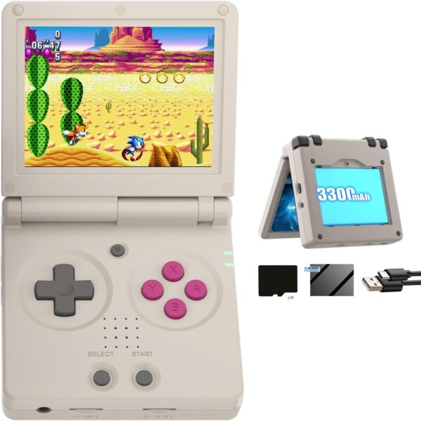 Airuidas RG35XXSP Flip Portable Retro Handheld Game Console,RG35XXSP 3.5 Inch IPS Screen Linux System With 64G TF Card Pre-installed 5532 Games,Clamshell Games Consoles Supports 5G WiFi Bluetooth HD