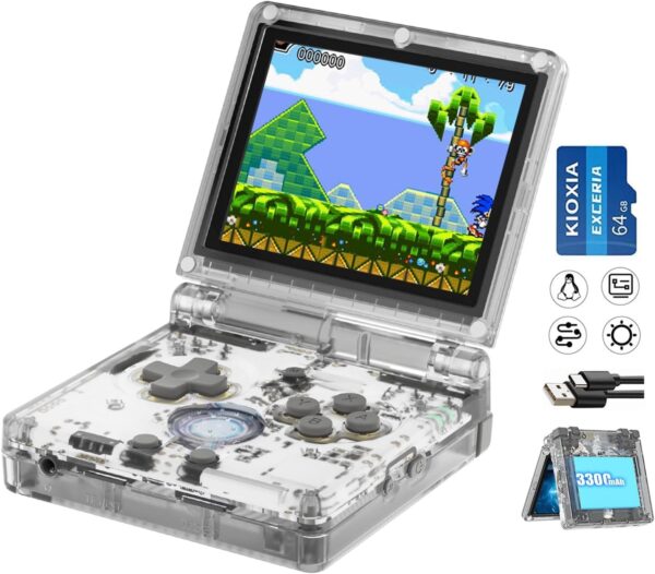 Airuidas RG35XXSP Flip Portable Retro Handheld Game Console,RG35XXSP 3.5 Inch IPS Screen Linux System With 64G TF Card Pre-installed 5532 Games,Clamshell Games Consoles Supports 5G WiFi Bluetooth HD - Image 7