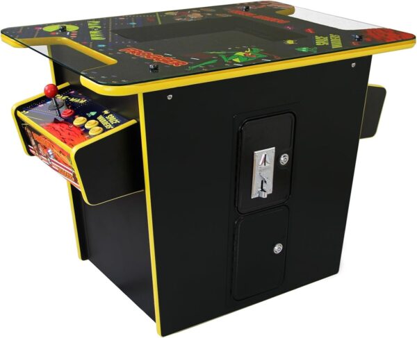 Arcade Game Machine Retro Cocktail Table Cabinet 60 Classic Video Games Flip Screen 1 or 2 Player 19 Inch LCD Display Screen Stereo Speaker Free Play Or Coin Operated 64.5cm W x 73cm H x 89.5cm D - Image 2