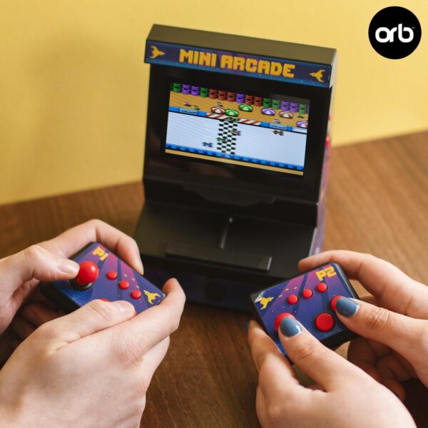 Orb Mini Retro Handheld Games Console & Arcade Bundle - 1 x 150 In-Built Games Console & 2 x 240 In-Built Games Arcade, 1 x 30 In-Built Racing Games, Full Colour LCD Screen - Thumbs Up! - Image 11