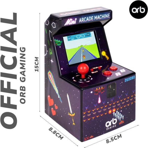 Orb Mini Retro Handheld Games Console & Arcade Bundle - 1 x 150 In-Built Games Console & 2 x 240 In-Built Games Arcade, 1 x 30 In-Built Racing Games, Full Colour LCD Screen - Thumbs Up! - Image 25