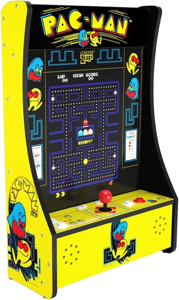 Arcade1Up Pac Man Partycade 5 in 1 Countertop Arcade Video Game Cabinet Machine with 17 Inch Screen, Coinless Operation, and Wall Mounting Hardware - Image 2