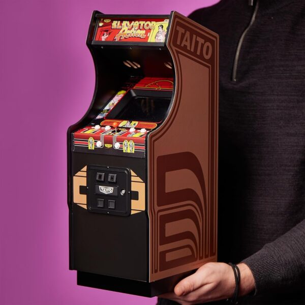 Numskull Quarter Arcades Elevator Action Collector's Edition Mini Arcade - 1/4 Scale Authentic Wooden Replica, Original ROM, Rechargeable Battery & 3W Speakers for Retro Enthusiasts - Image 5