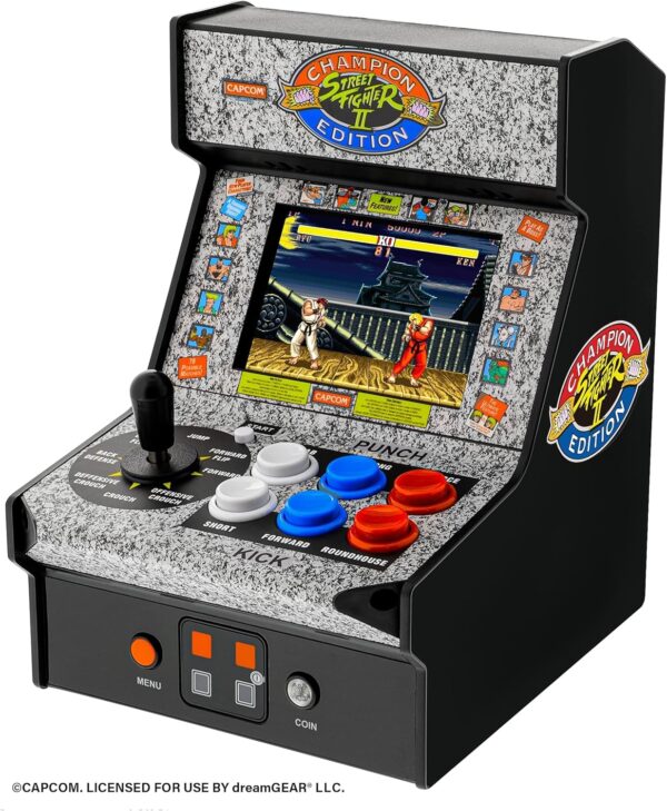 My Arcade Street Fighter II Mini Arcade Machine - Micro Player Table Top Arcade Machine, Portable Handheld Game, Retro Gaming Console, Mini Retro Games Machines for Kids & Adults - Image 2