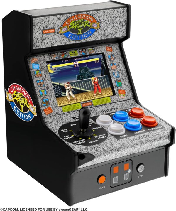 My Arcade Street Fighter II Mini Arcade Machine - Micro Player Table Top Arcade Machine, Portable Handheld Game, Retro Gaming Console, Mini Retro Games Machines for Kids & Adults - Image 3