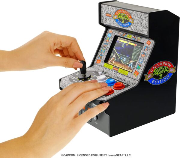 My Arcade Street Fighter II Mini Arcade Machine - Micro Player Table Top Arcade Machine, Portable Handheld Game, Retro Gaming Console, Mini Retro Games Machines for Kids & Adults - Image 4