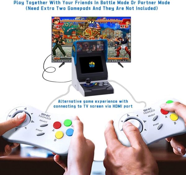 NEOGEO Mini International Edition, PreLoaded 40 SNK Licensed Classic Games, Including King of Fighters, Metal Slug, etc., Supports Large Screen HDMI Output/2 Gamepad Ports/For Adults and Children - Image 3