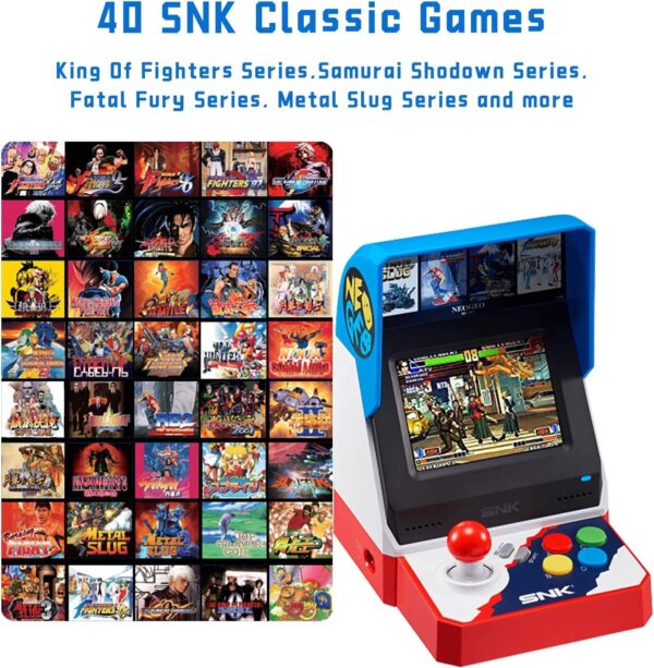 NEOGEO Mini International Edition, PreLoaded 40 SNK Licensed Classic Games, Including King of Fighters, Metal Slug, etc., Supports Large Screen HDMI Output/2 Gamepad Ports/For Adults and Children - Image 9