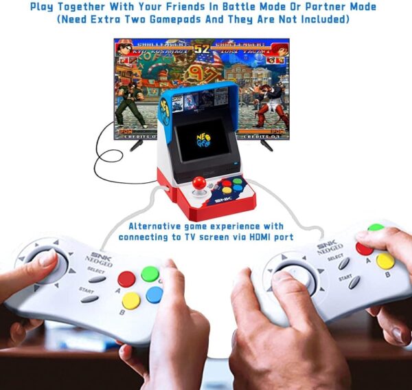 NEOGEO Mini International Edition, PreLoaded 40 SNK Licensed Classic Games, Including King of Fighters, Metal Slug, etc., Supports Large Screen HDMI Output/2 Gamepad Ports/For Adults and Children - Image 10