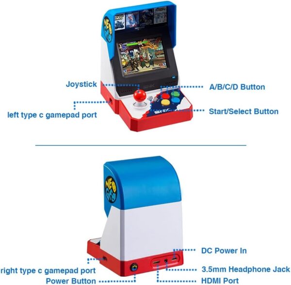 NEOGEO Mini International Edition, PreLoaded 40 SNK Licensed Classic Games, Including King of Fighters, Metal Slug, etc., Supports Large Screen HDMI Output/2 Gamepad Ports/For Adults and Children - Image 12