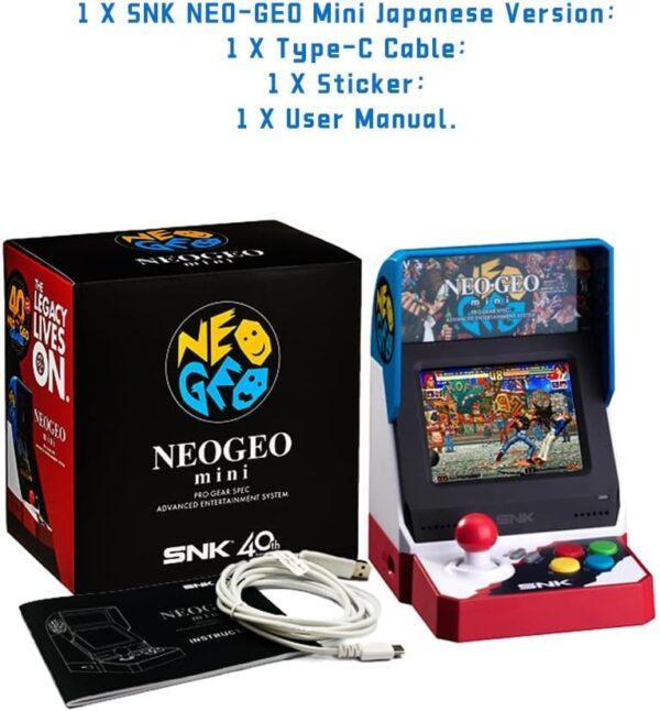 NEOGEO Mini International Edition, PreLoaded 40 SNK Licensed Classic Games, Including King of Fighters, Metal Slug, etc., Supports Large Screen HDMI Output/2 Gamepad Ports/For Adults and Children - Image 14