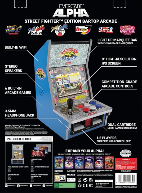 Evercade Alpha Street Fighter™ Bartop Arcade - Image 7