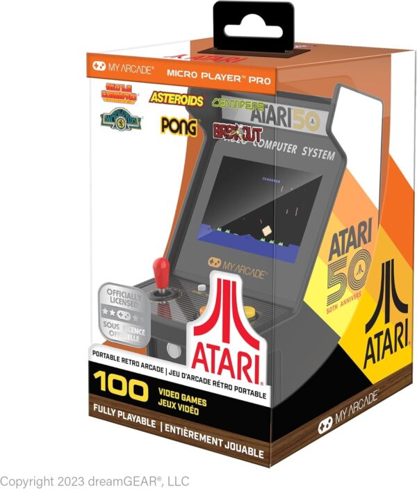 My Arcade Atari Mini Arcade Machine - Micro Player Pro Table Top Arcade Machine, Portable Handheld Game, Retro Gaming Console, Mini Retro Games Machines for Kids & Adults - Image 7