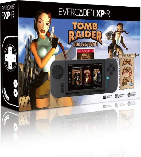 Evercade EXP-R Handheld with Tomb Raider 1, 2 & 3